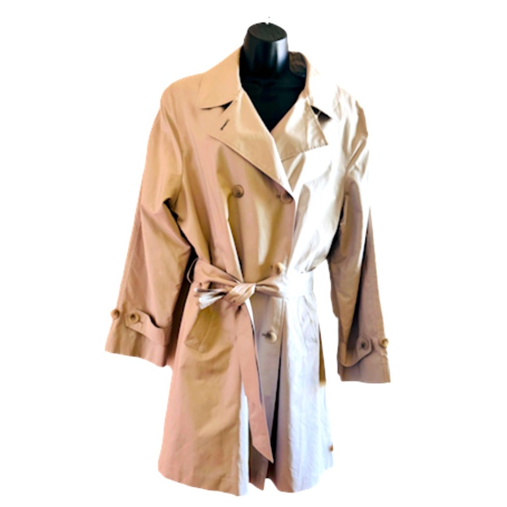 Classic London Fog Double Breasted Tan Coat Size L